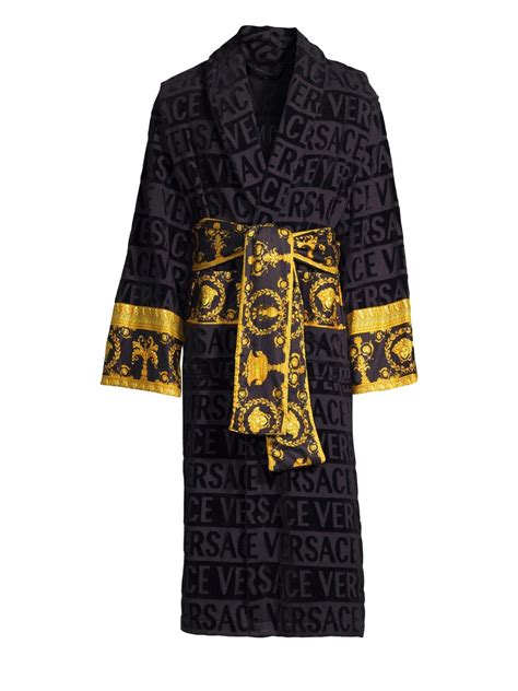 versace baroque bademantel|Versace Logo Toweling Baroque Bathrobe .